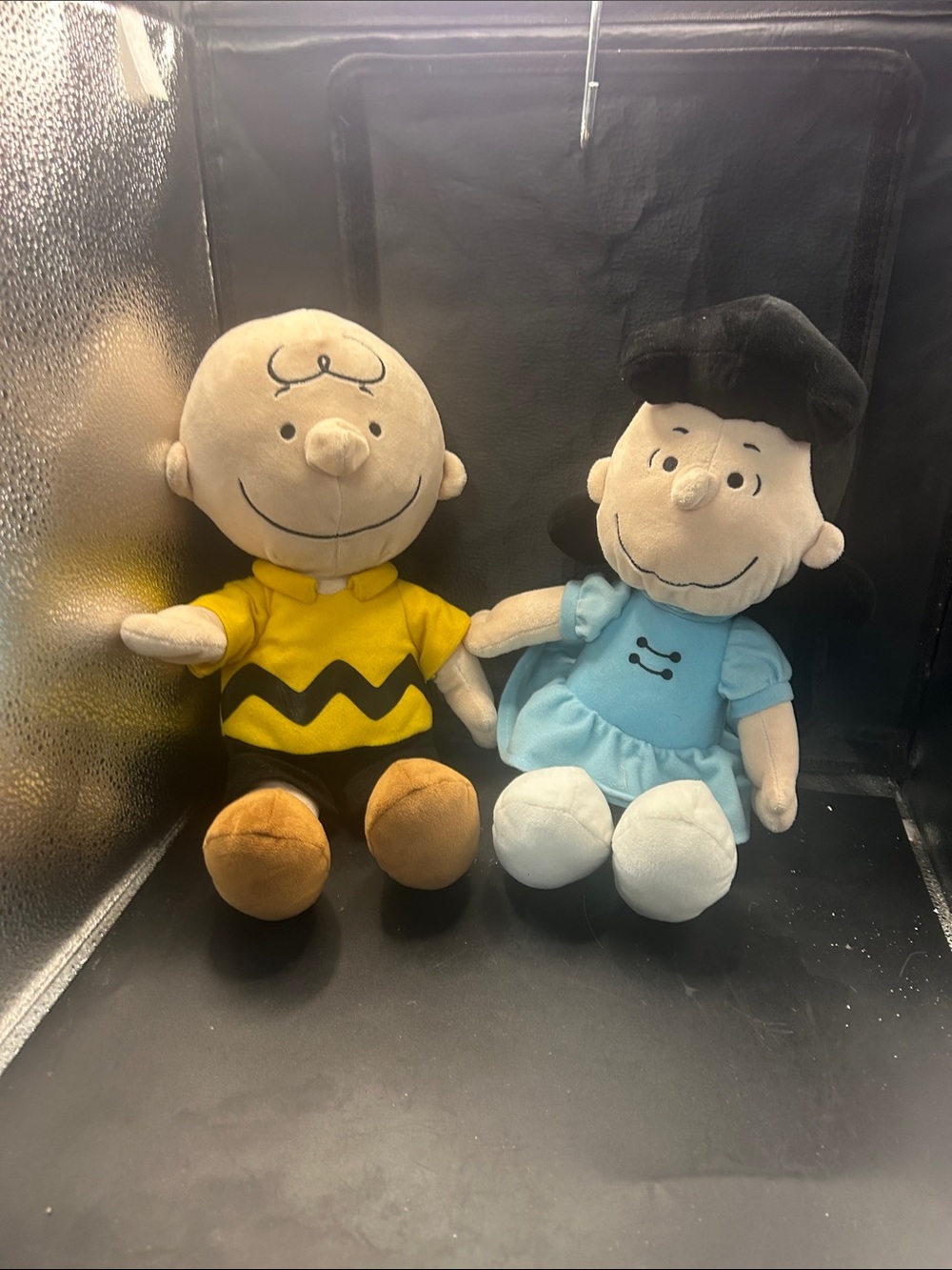 Charlie Brown & Lucy Peanuts Plush Set - Yellow and Light Blue
